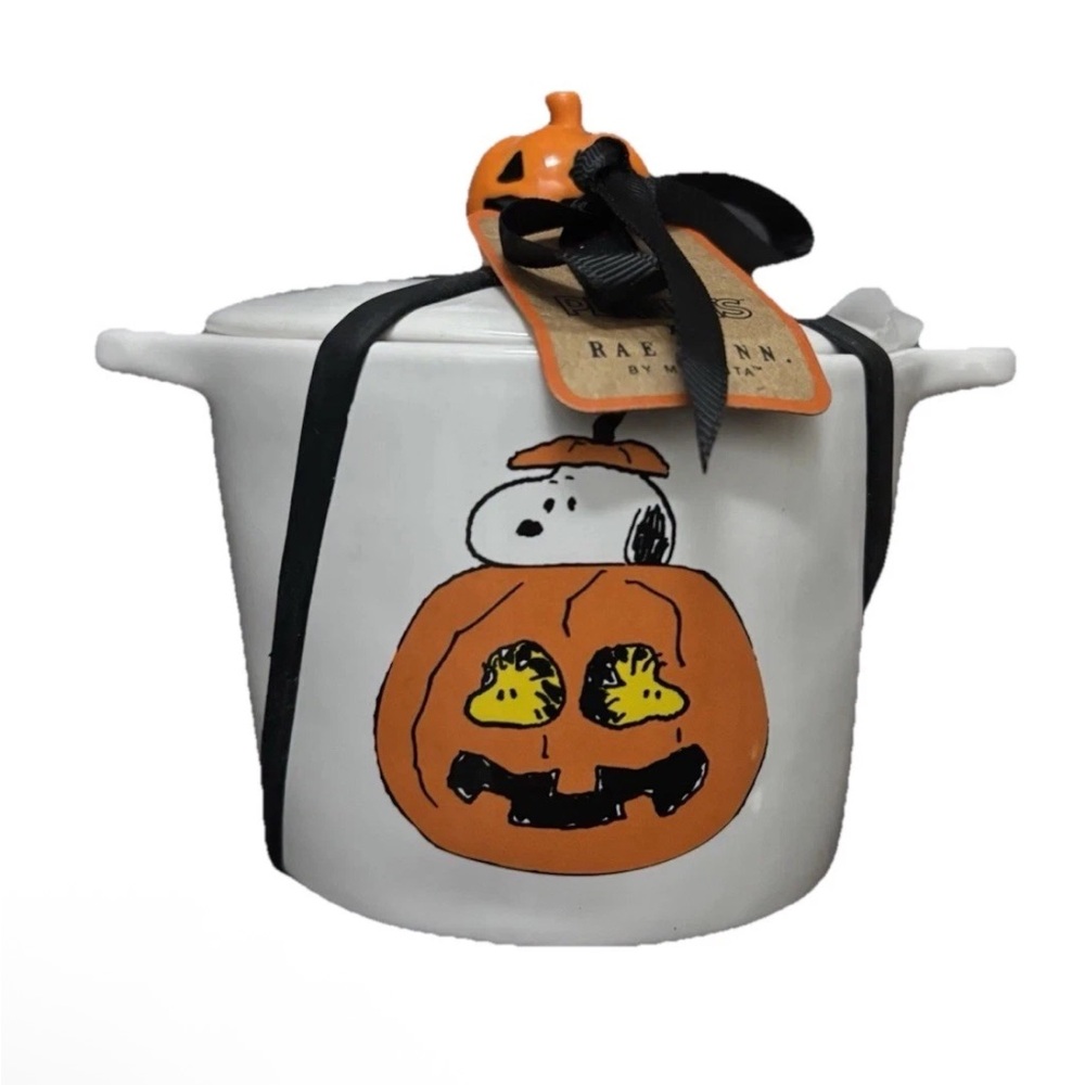 Rae Dunn Peanuts Snoopy Halloween Welcome Great Pumpkin Crock, Baking Dish NEW